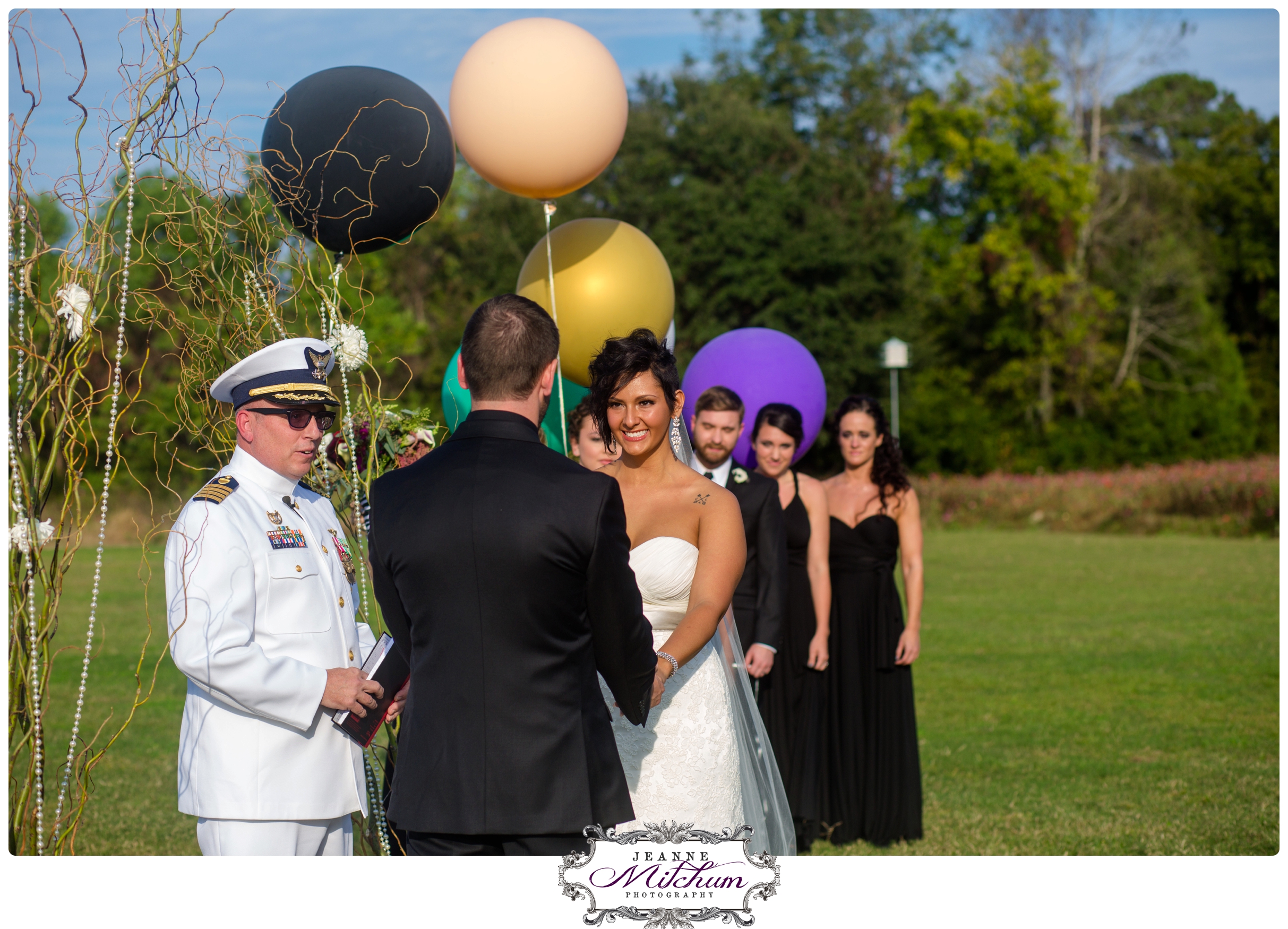 large balloons wedding ceremony